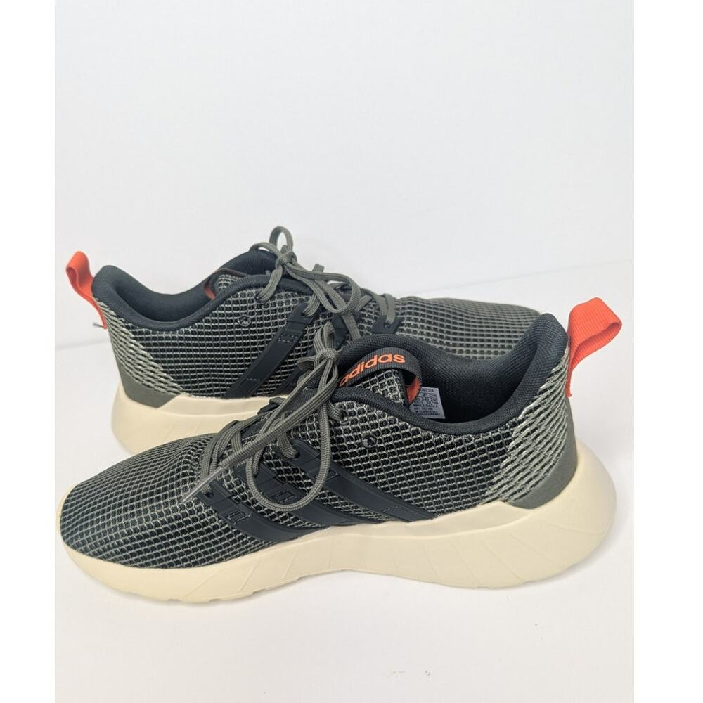 Adidas Questar Flow Green Legend Earth Orange Men boys size 6.5 - Picture 9 of 10